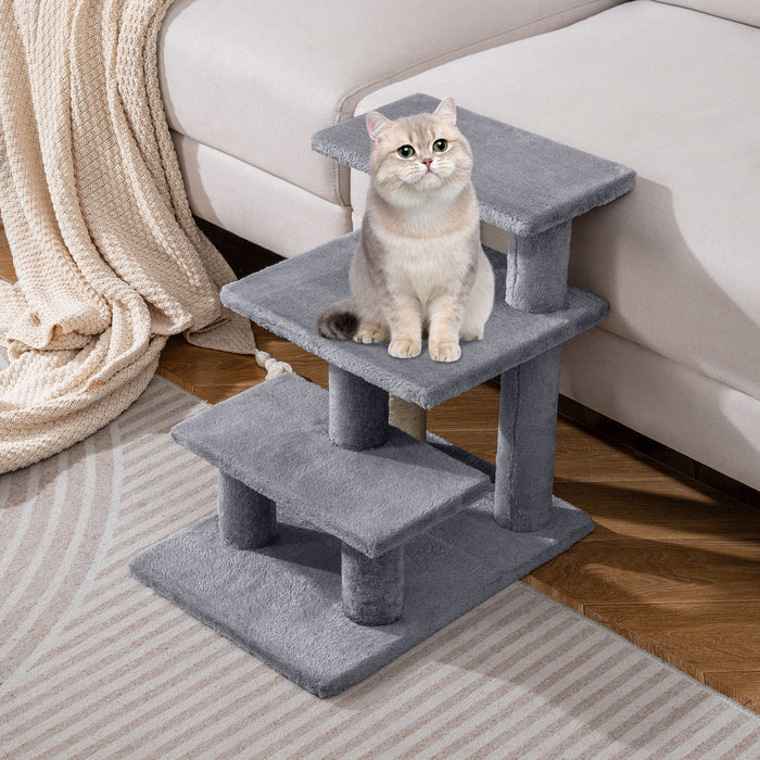 Cat Stairs 2-in-1 Cat Tree Tower Pet Steps with Sisal Scratching Post-