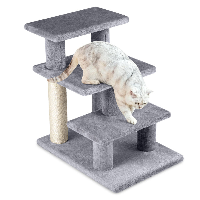 Cat Stairs 2-in-1 Cat Tree Tower Pet Steps with Sisal Scratching Post-