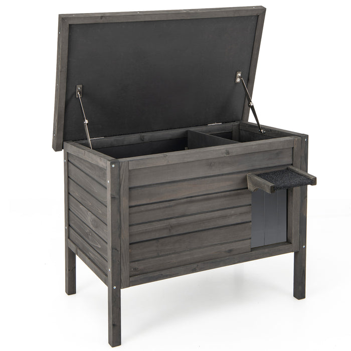 Insulated Wooden Cat House - Outdoor Safe Havens for Multiple Cats - Perfect Shelter for Felines in All Weather Conditions