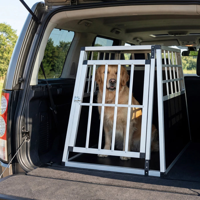 Chew Proof Dog Cage for Small Medium Dogs with Trapezoidal Design for Camping