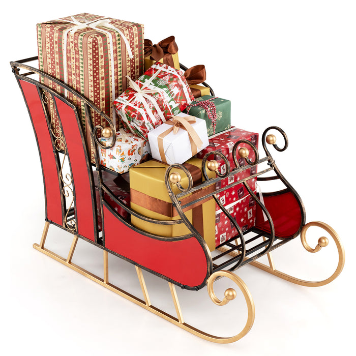 Christmas Santa Sleigh with 2-Tier Storage Shelf