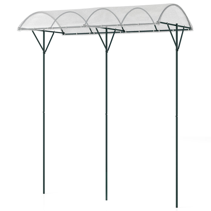 Climbing Vegetables Fruits Flowers Shelter with PVC Canopy and Metal Stand