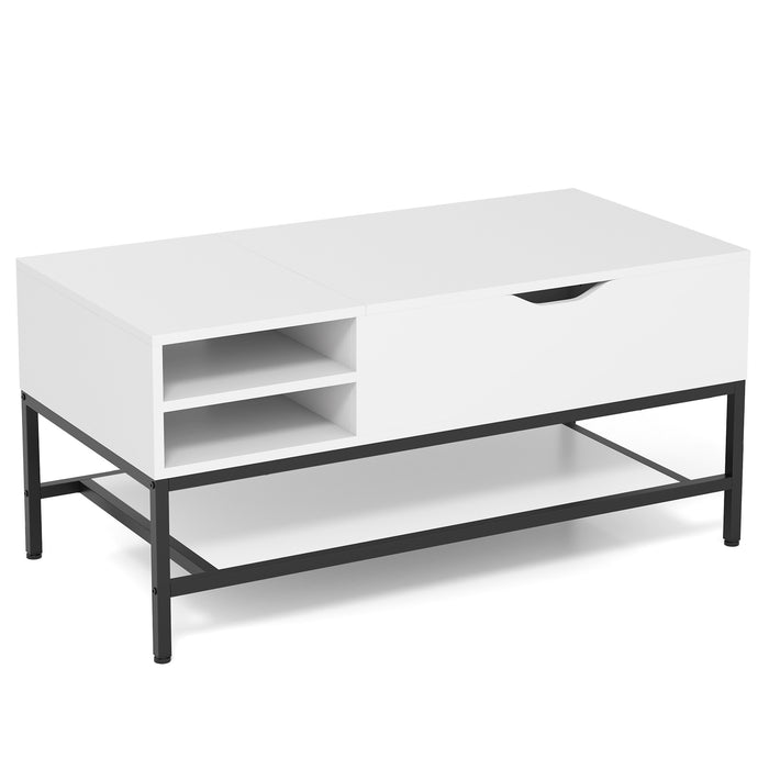 Lift Top Coffee Table with Hidden Compartment and Removable Shelf-