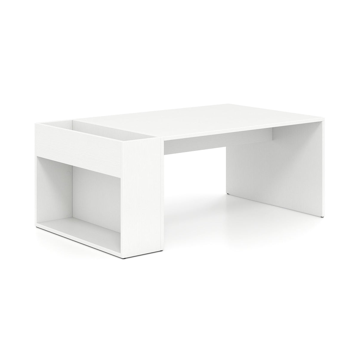 Coffee Table 85cm Coffee Table with Double-Layer Storage Space-