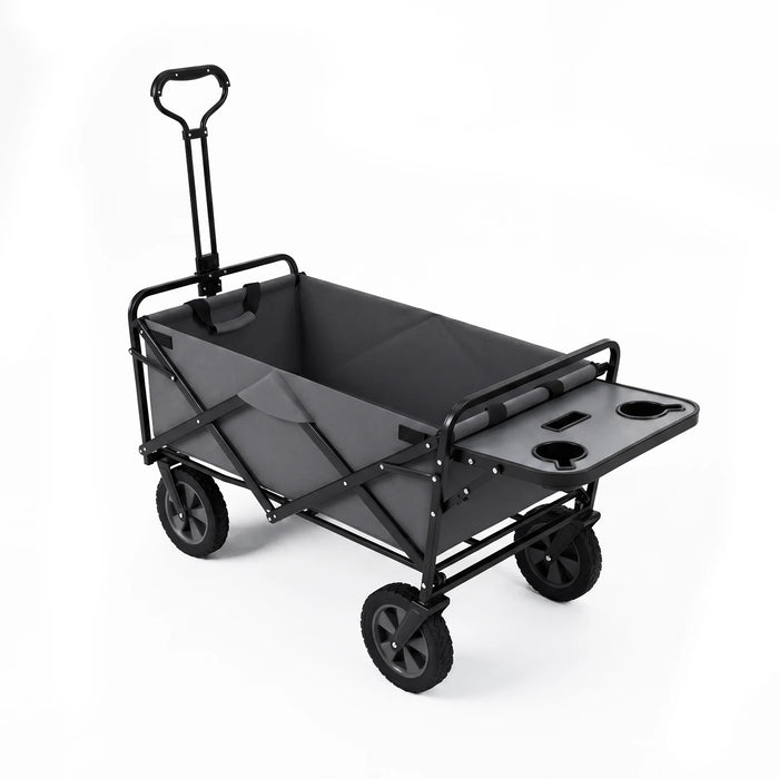 Collapsible Wagon Cart with Flexible Handle and Cup Holders-