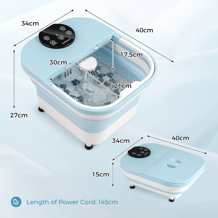 Collapsible Foot Spa Massager Bath Tub with Heat Shower and Timer-