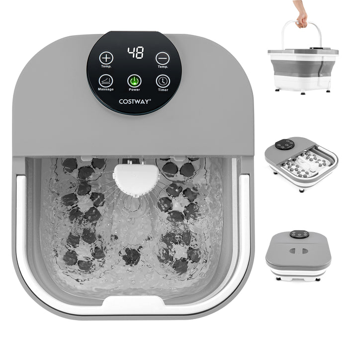 Collapsible Foot Spa Massager Bath Tub with Heat Shower and Timer-