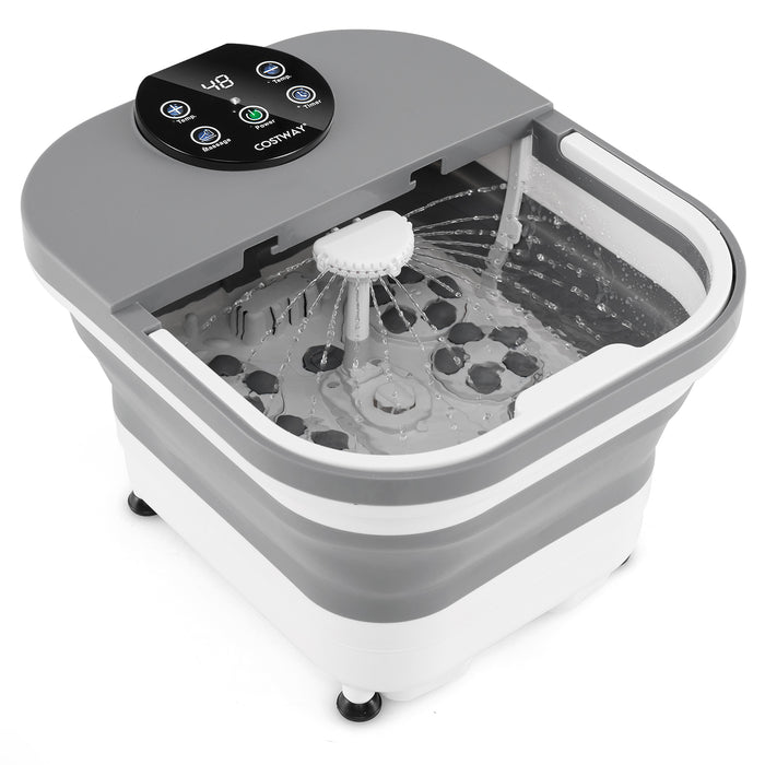 Collapsible Foot Spa Massager Bath Tub with Heat Shower and Timer-