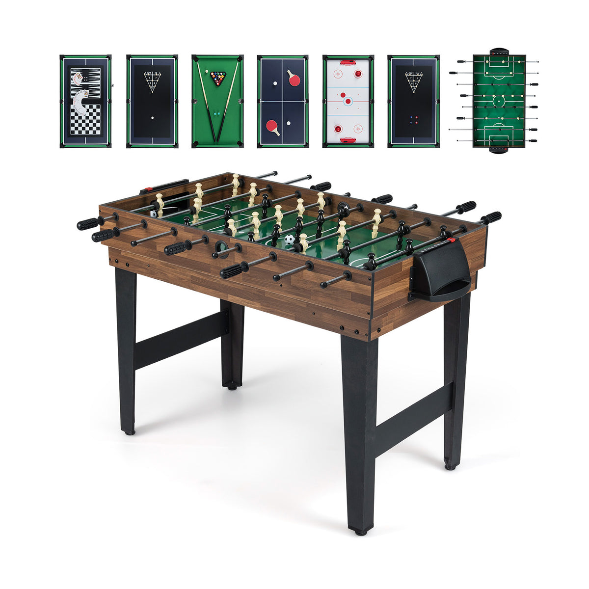 10-in-1 Combo Game Table Set Multi-Game Table with Foosball-