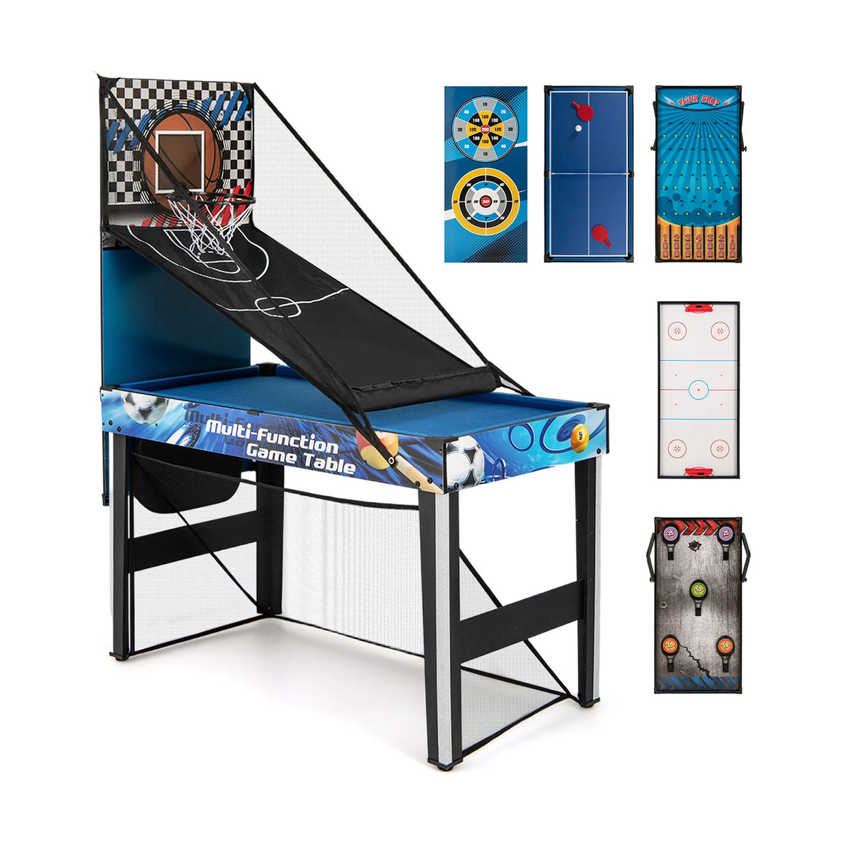 10-in-1 Combo Game Table Set Multi Game Table with Table Tennis-