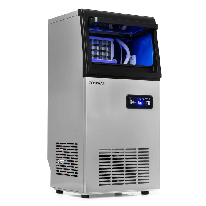 Commercial Ice Maker 50kg/24H with 11kg Storage and Filter Self-