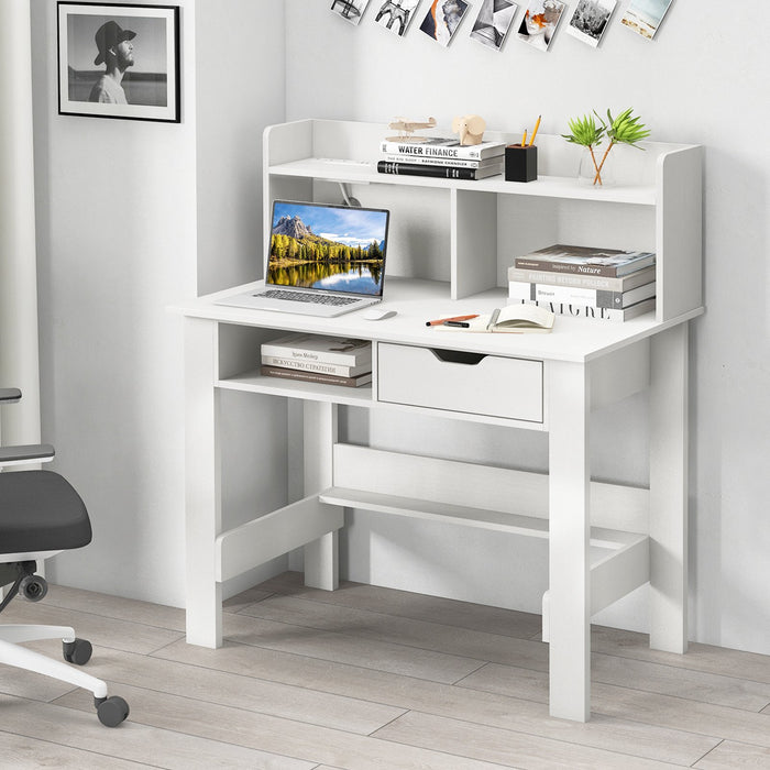 Computer Desk with Power Outlets and USB Port and Type-C-