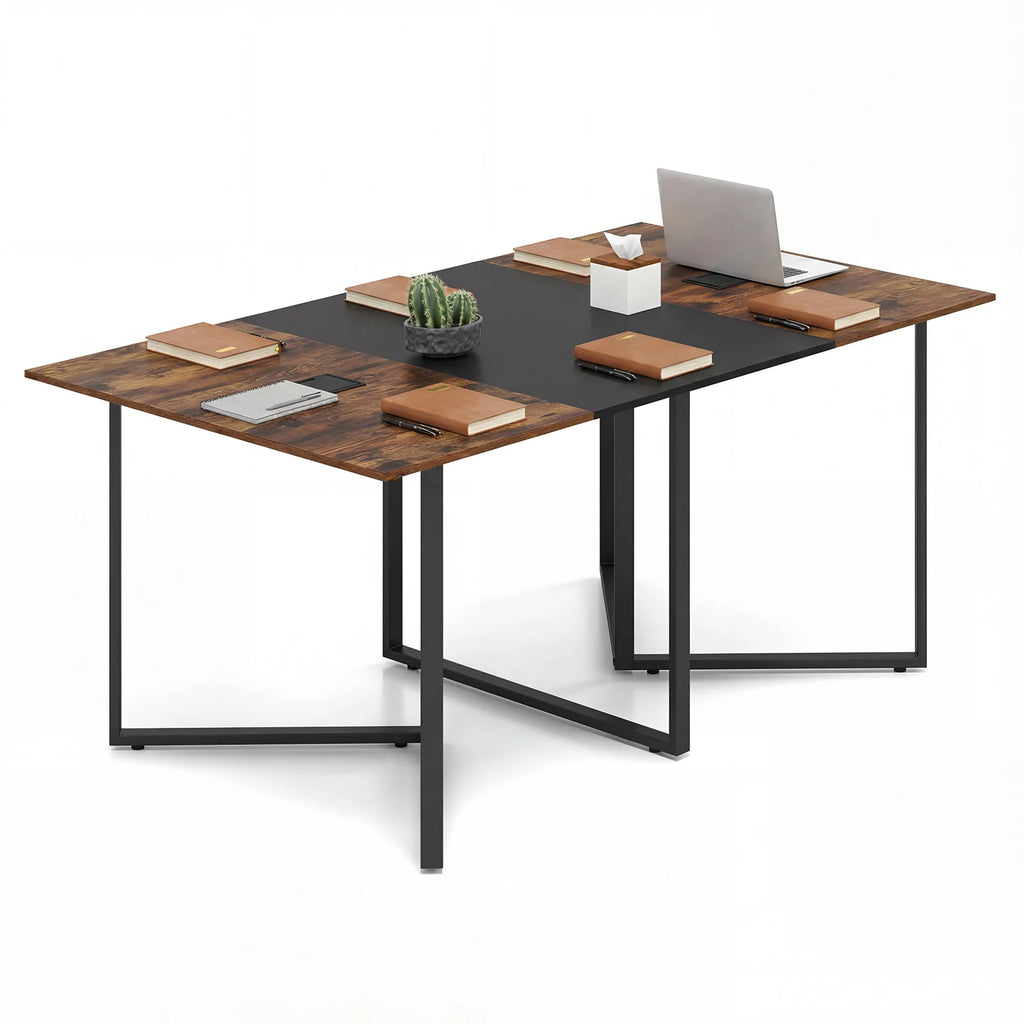 180 CM Conference Table with 2 Cable Grommets for Meeting Room Office-