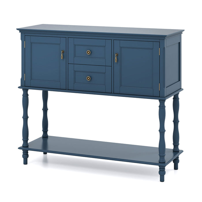 Console Table with 2 Drawers and 2 Door Cabinets for Entryway-