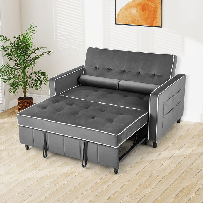 3-in-1 Convertible Sleeper Sofa Bed Pull Out Couch Bed-