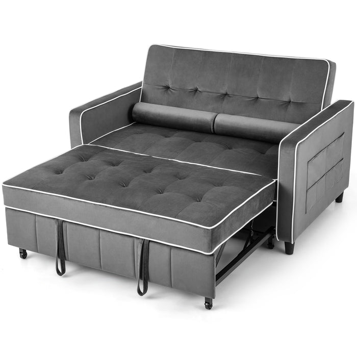 3-in-1 Convertible Sleeper Sofa Bed Pull Out Couch Bed-
