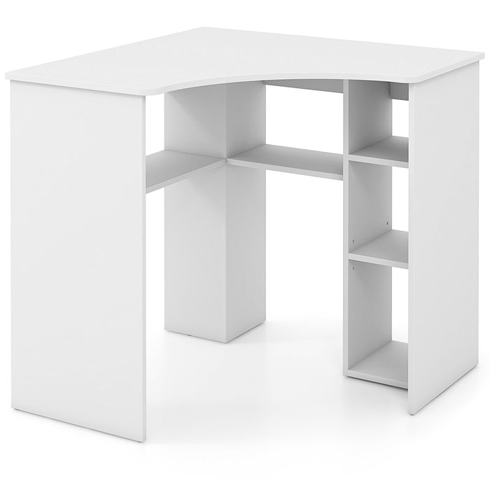 Corner Computer Desk with Storage and Adjustable Shelf-