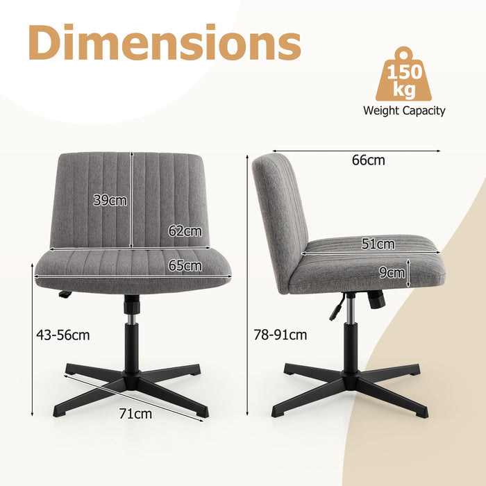 Criss Cross Legged Chair No Wheels 120° Rocking Adjustable Height-