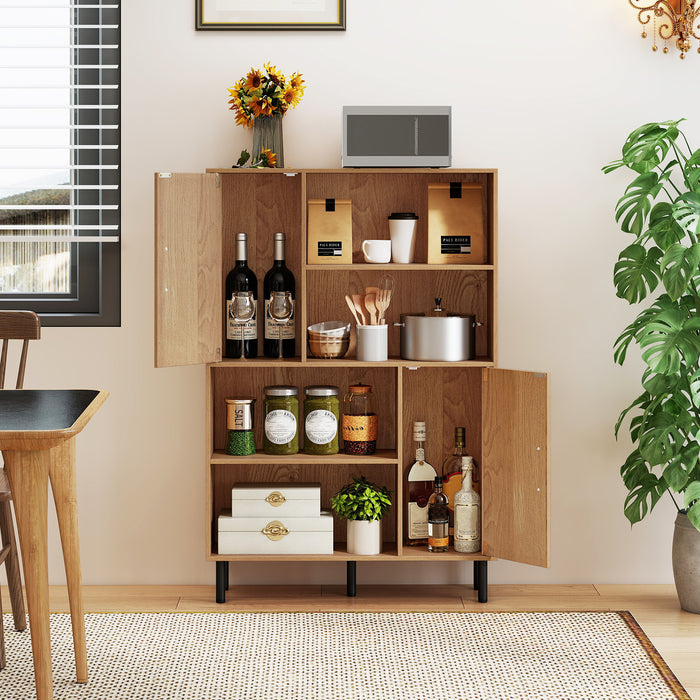 Cube Storage Cabinet with Metal Legs and Anti-topping Kits-