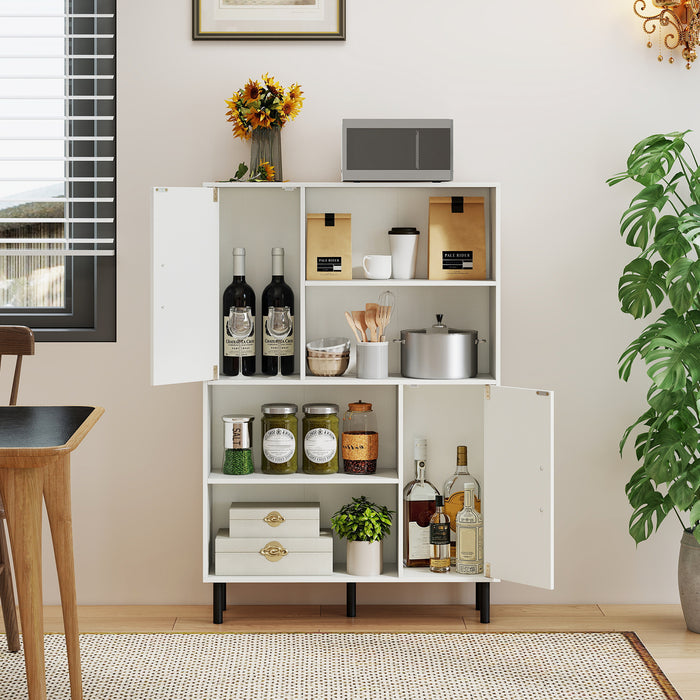 Cube Storage Cabinet with Metal Legs and Anti-topping Kits-