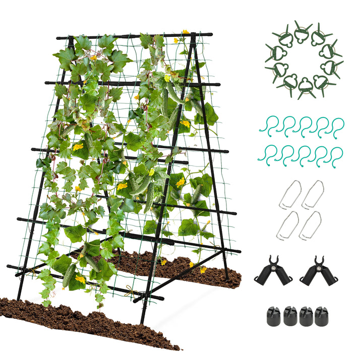 Climbing Plants Outdoor Trellis - Cucumber Support Frame - Perfect for Vegetable Gardeners