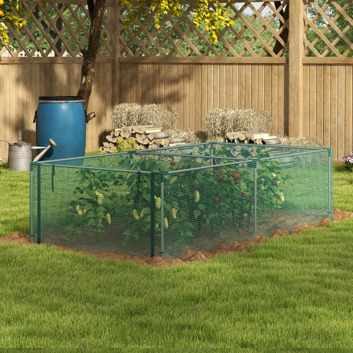 Outsunny 8' x 4' Plant Protection Cage, with Door, Green | Aosom UK