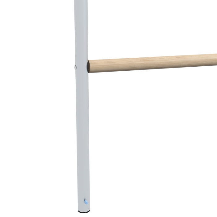 PawHut Chicken Perch for Coop, Wooden and Galvanised Steel Roosting Bar Jungle Gym, Chicken Roosting Ladder for Backyard Farm