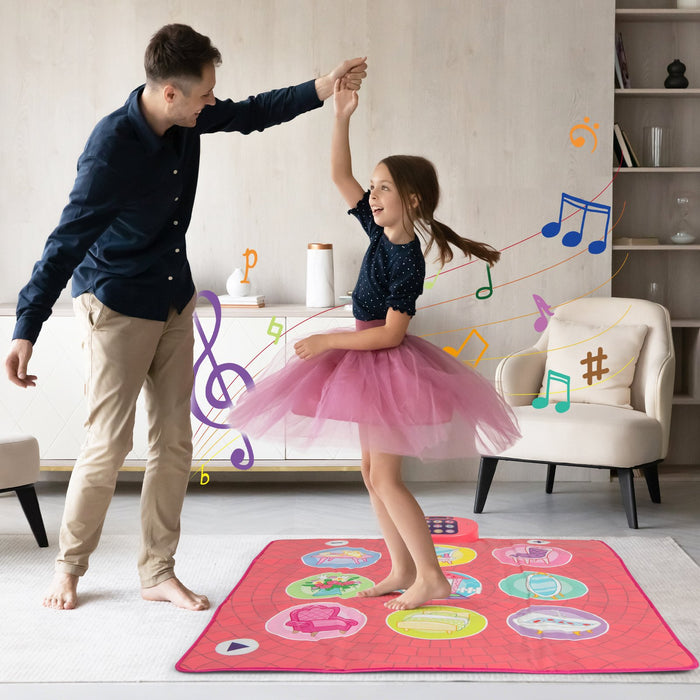 Dance Pad Game Toy with 5 Levels and 9 Keyboard Sounds for 3+ Kids