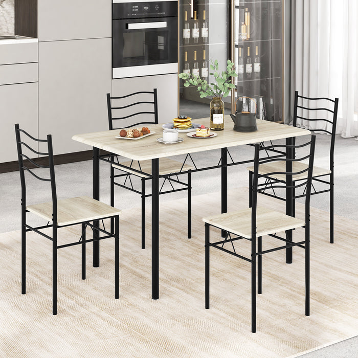 Counter Height Table with Spacious Rectangular Tabletop for Home Restaurant-