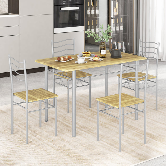 Counter Height Table with Spacious Rectangular Tabletop for Home Restaurant-