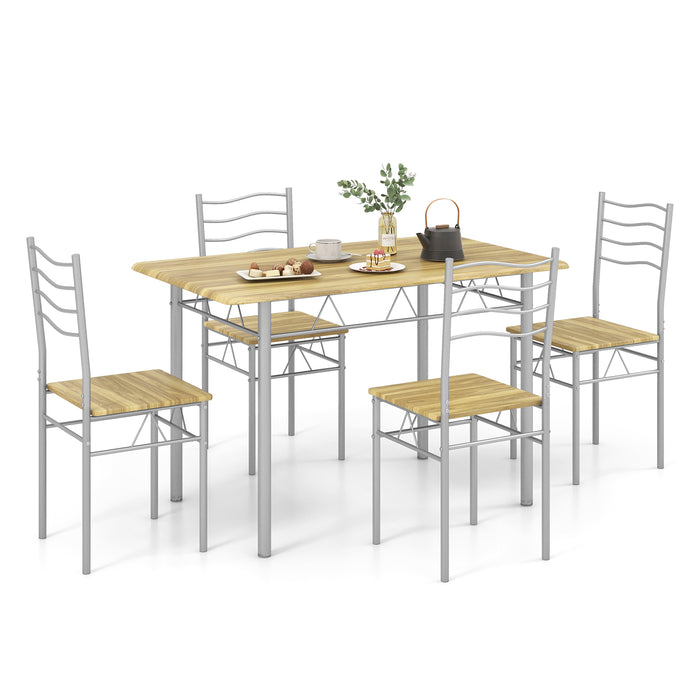 Counter Height Table with Spacious Rectangular Tabletop for Home Restaurant-