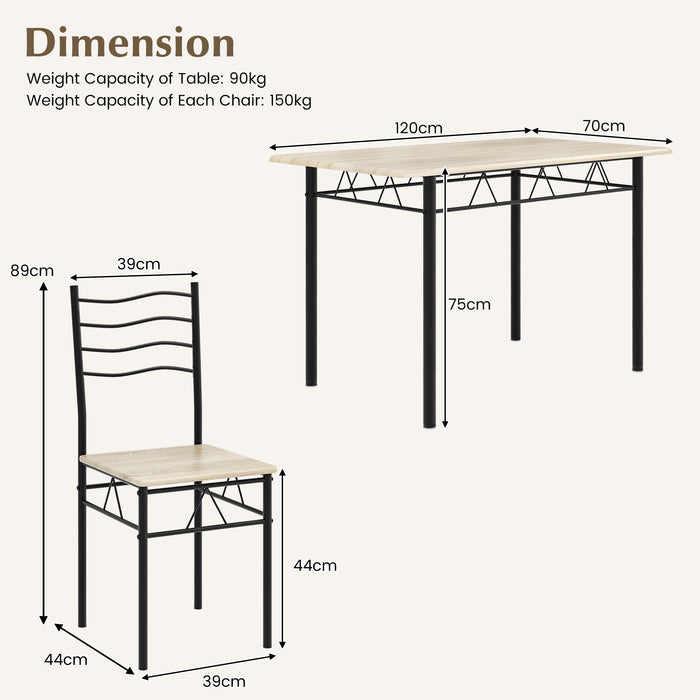 Counter Height Table with Spacious Rectangular Tabletop for Home Restaurant-