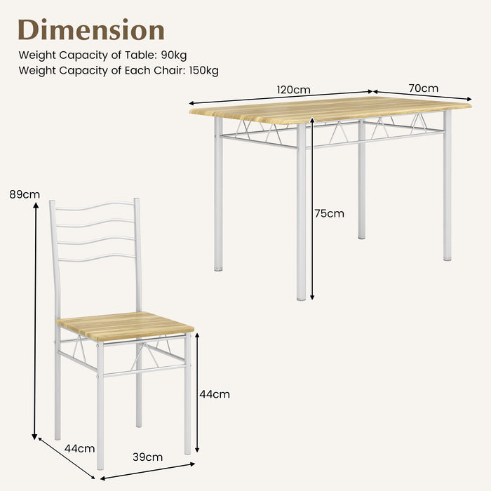 Counter Height Table with Spacious Rectangular Tabletop for Home Restaurant-
