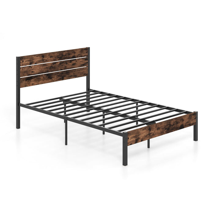 Single/Double Size Bed Frame with High Headboard-Single Size