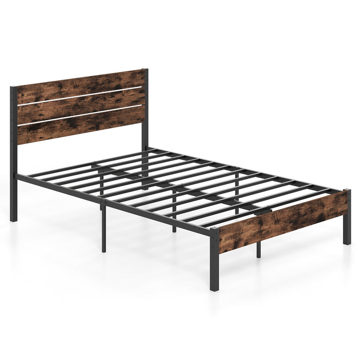 Single/Double Size Bed Frame with High Headboard-Single Size