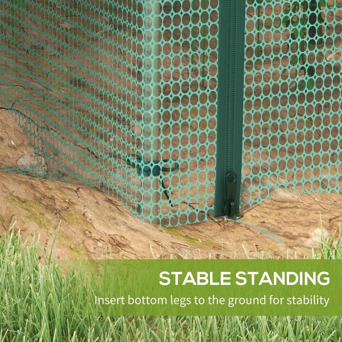Outsunny 8' x 4' Plant Protection Cage, with Door, Green | Aosom UK