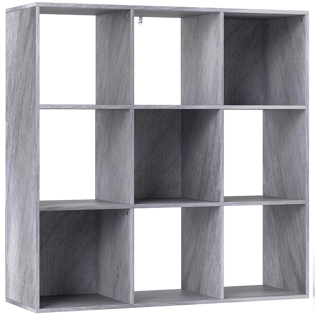 HOMCOM Nine-Cube Storage Shelf - Marble Grey
