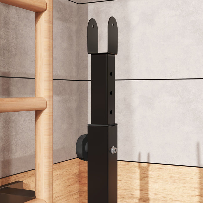 SPORTNOW Folding Weight Bench with Bench Press Rack, Preacher Curl Bench, Leg Curl Machine, Incline or Flat Workout Bench for Home Gym Strength Training Weight Lifting