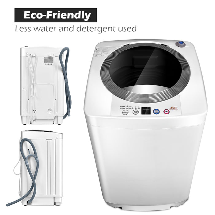 Full-Automatic Portable Washer - 6 Programs, 3 Water Levels, and Portable Design - Ideal for Small Spaces and Travelers