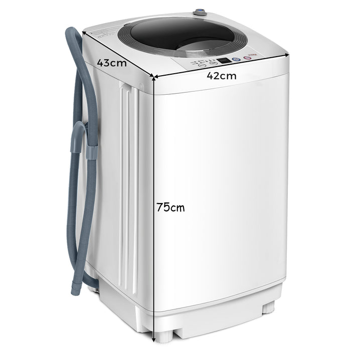 Full-Automatic Portable Washer - 6 Programs, 3 Water Levels, and Portable Design - Ideal for Small Spaces and Travelers