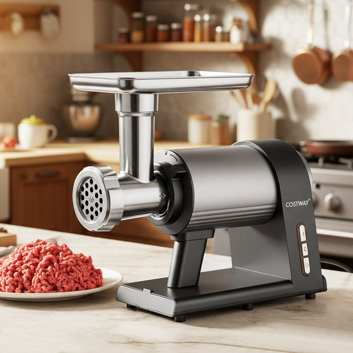 Electric Meat Grinder 2000W Sausage Stuffer Maker with 3 Sausage Tubes and 3 Grinding Plates-