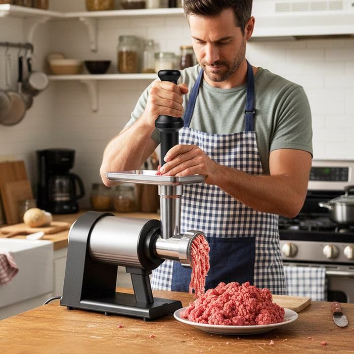 Electric Meat Grinder 2000W Sausage Stuffer Maker with 3 Sausage Tubes and 3 Grinding Plates-