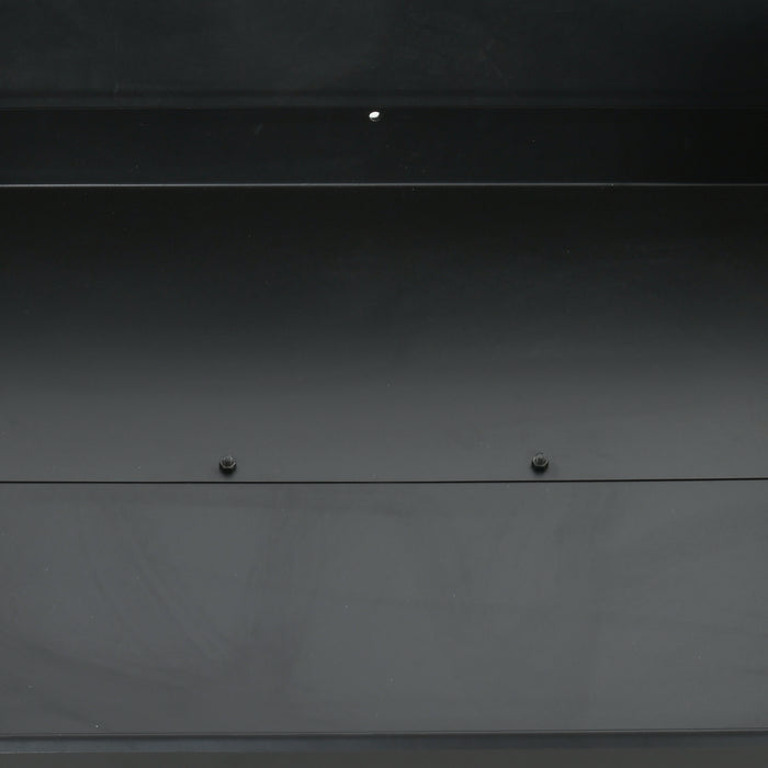 Outsunny Charcoal BBQ Grill, Barbecue Trolley with Double Adjustable Grill, Side Table, Storage Shelf and Wheels for Outdoor Garden Party Cooking, Black