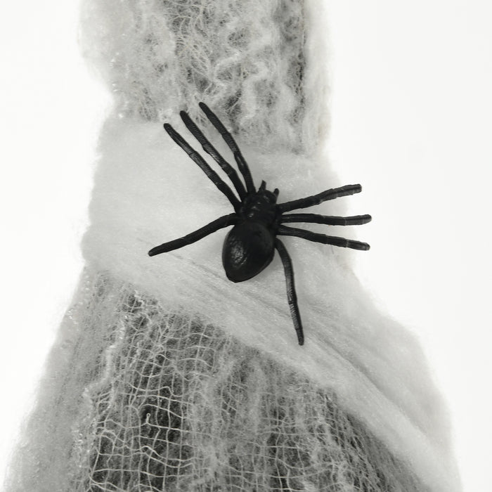 HOMCOM 4.7ft Life Size Outdoor Halloween Decoration Hanging Mummy with Spider Web, Animated Prop Decor with Sound and Motion Activated, Light Up Eyes, Howling Sound, Posable Arms, Moving Body