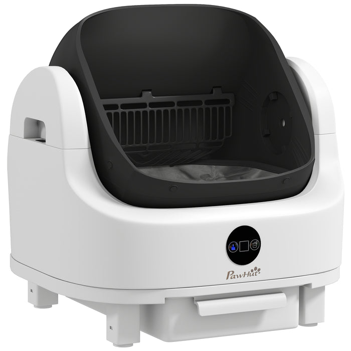 PawHut Self Cleaning Cat Litter Tray Top Opening Design, Automatic Litter Box More Space with Integrated Security Protection