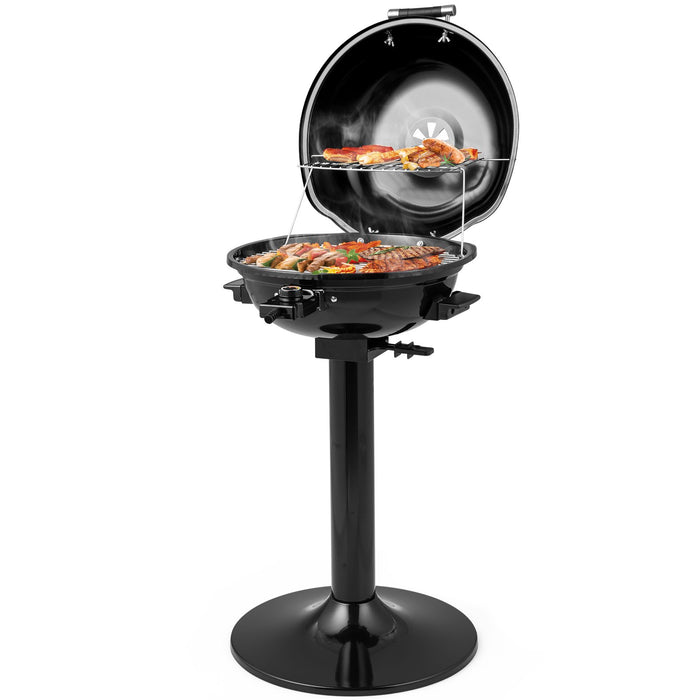 Electric BBQ Grill with Removable Non-Stick Grilling Rack-