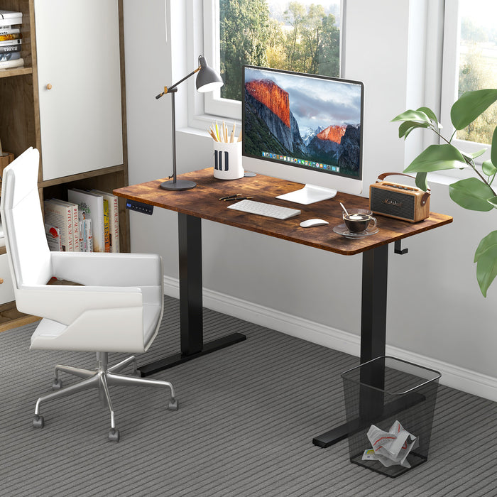 120 x 60cm Height Adjustable Standing Desk with 3 Memory Heights-Natural