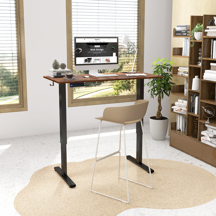 120 x 60cm Height Adjustable Standing Desk with 3 Memory Heights-Natural