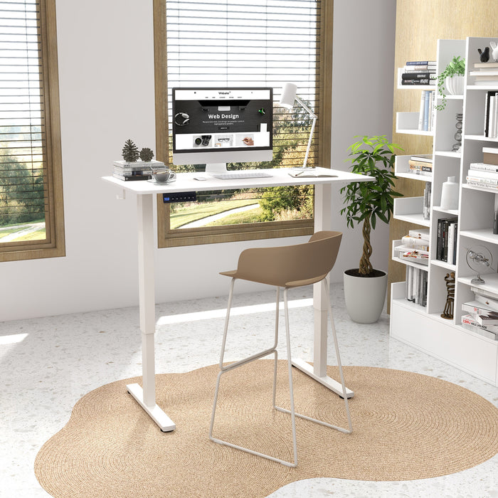 120 x 60cm Height Adjustable Standing Desk with 3 Memory Heights-Natural