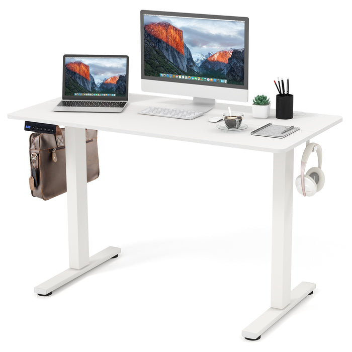 120 x 60cm Height Adjustable Standing Desk with 3 Memory Heights-Natural